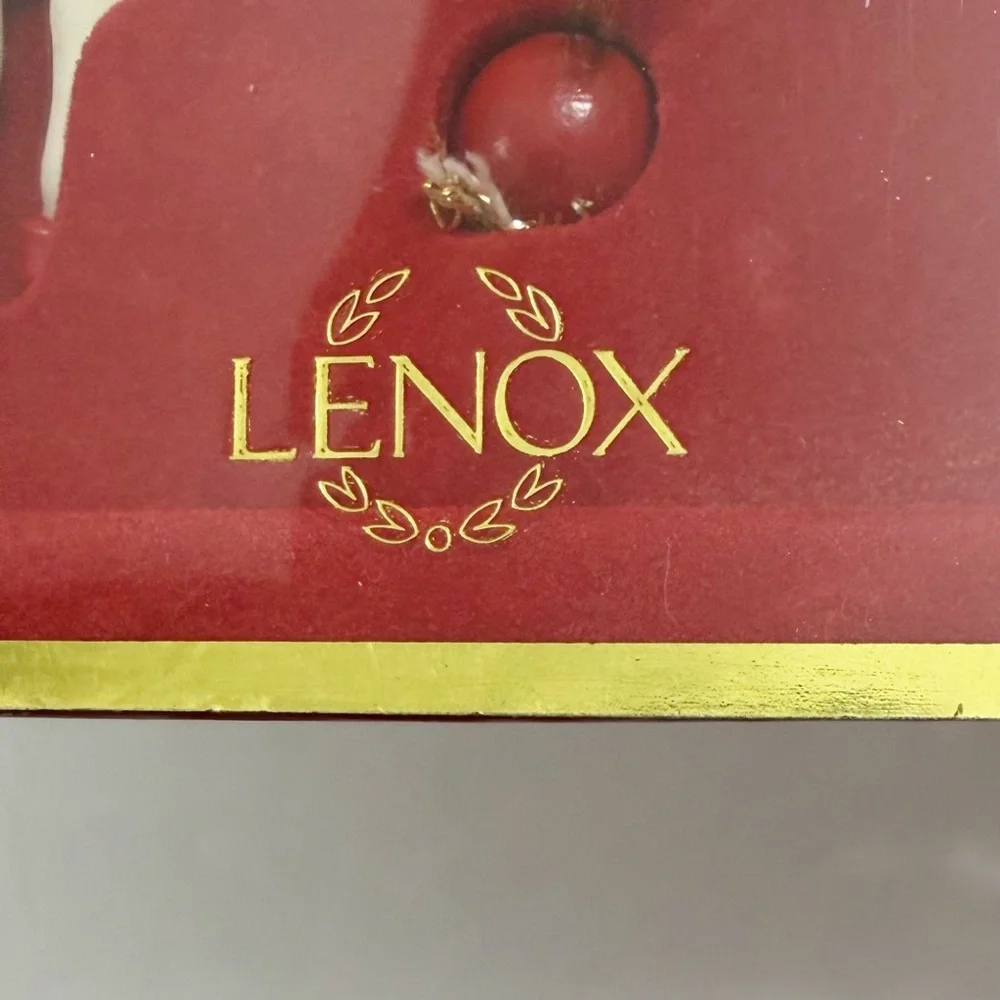 Lenox | Vintage Porcelain Reindeer Pull String Christmas Ornament